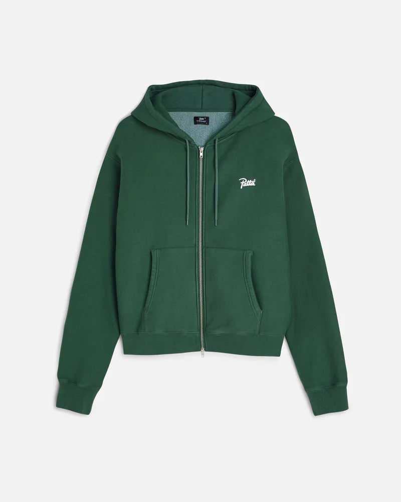 Patta Classic Zip-Up Hooded Sweater Bistro Green