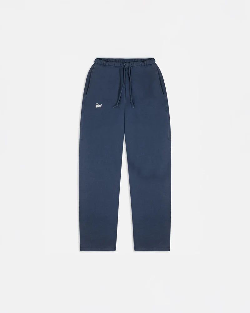 Patta Classic Acid Washed Straight Leg Jogging Pants Estate Blue