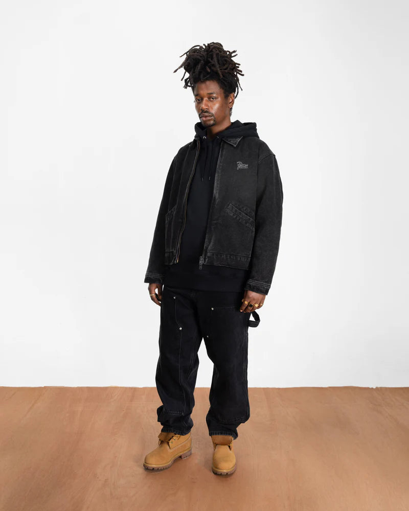 Patta Washed Canvas Jacket Black