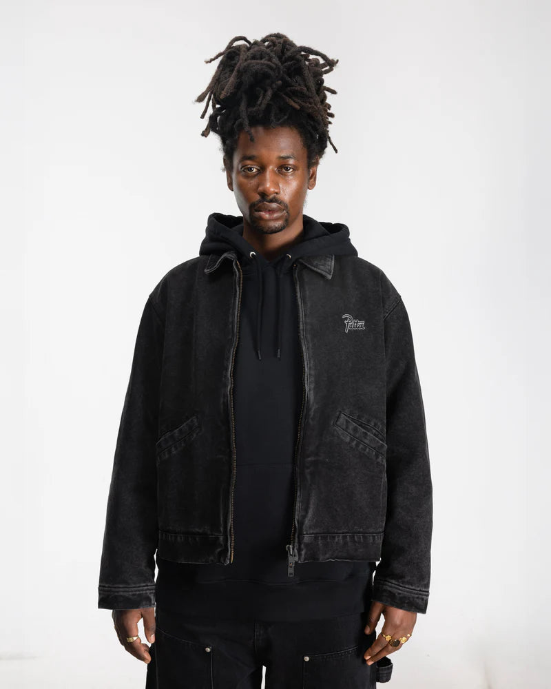 Patta Washed Canvas Jacket Black