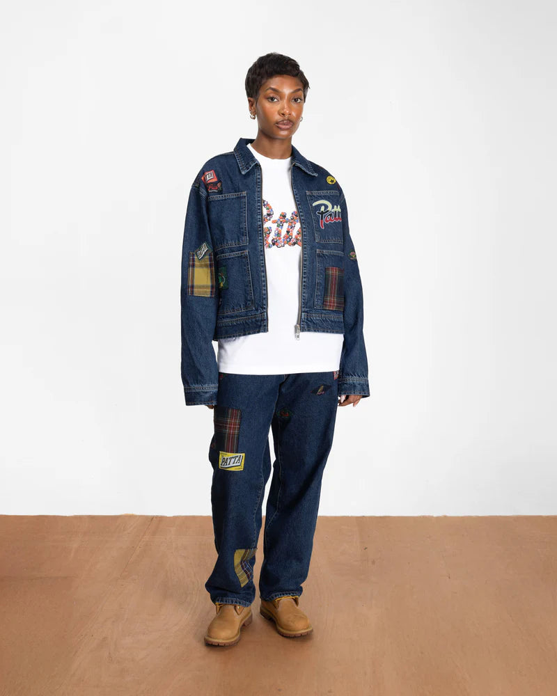 Patta Whole Lotta Labels Denim Pants Blue Denim