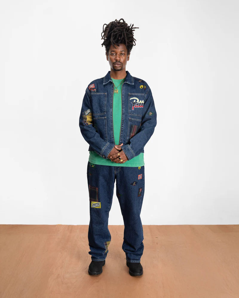 Patta Whole Lotta Labels Denim Pants Blue Denim