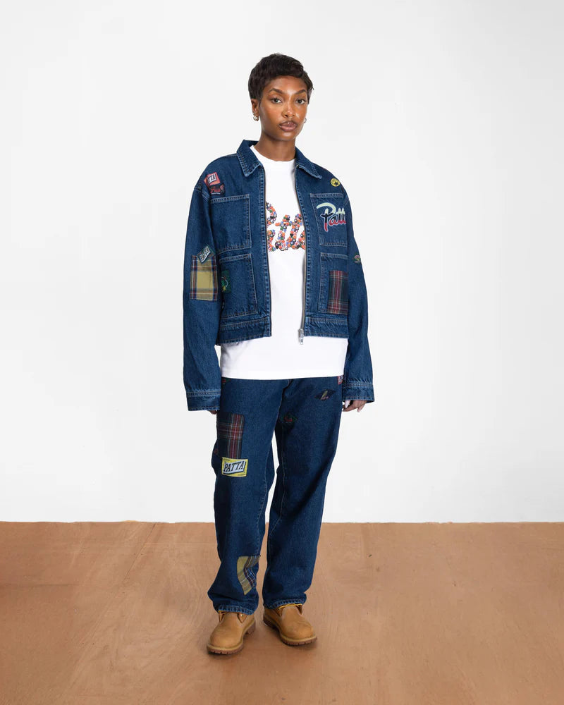 Patta Whole Lotta Labels Denim Jacket Blue Denim