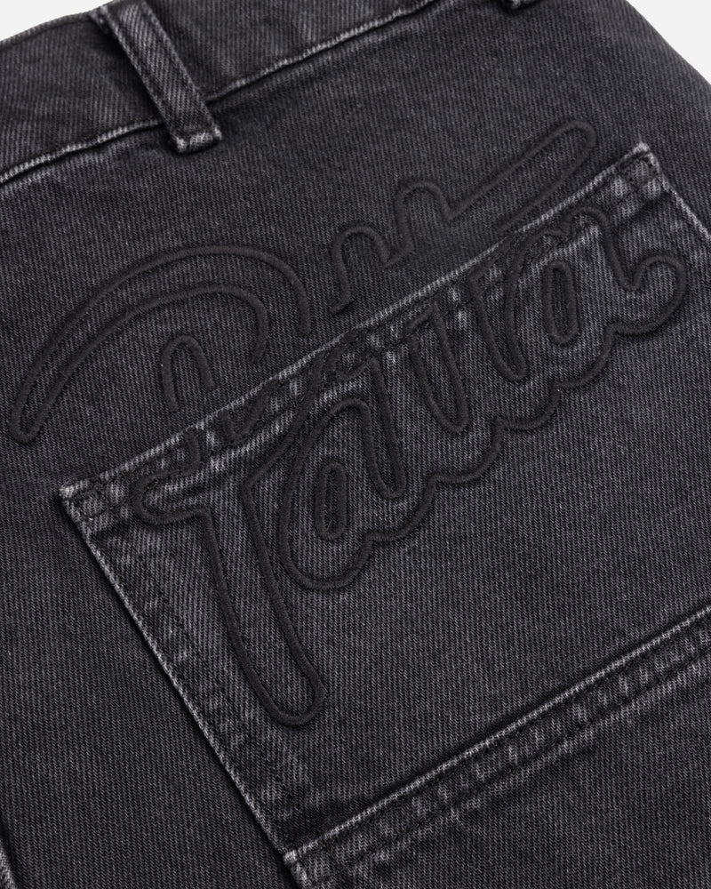 Patta Double Knee Cartoon Denim Pants Black Denim