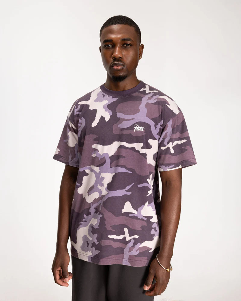 Patta Basic Woodland Camo T-Shirt Navy Cosmos