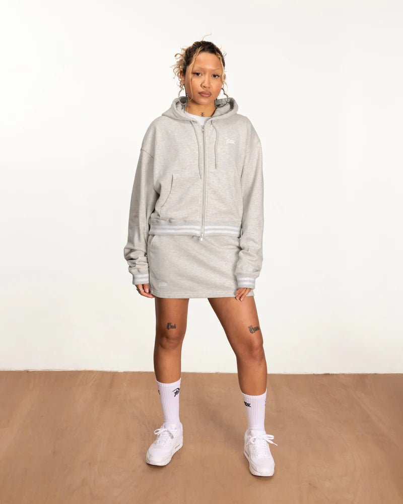 Patta W Lounge Zip-Up Hooded Sweater Light Melange Grey