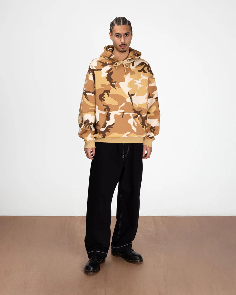 Patta Bark Woodland Camo Boxy Hooded Sweater Sand Dollar