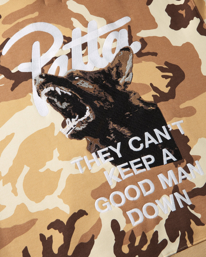 Patta Bark Woodland Camo Boxy Hooded Sweater Sand Dollar