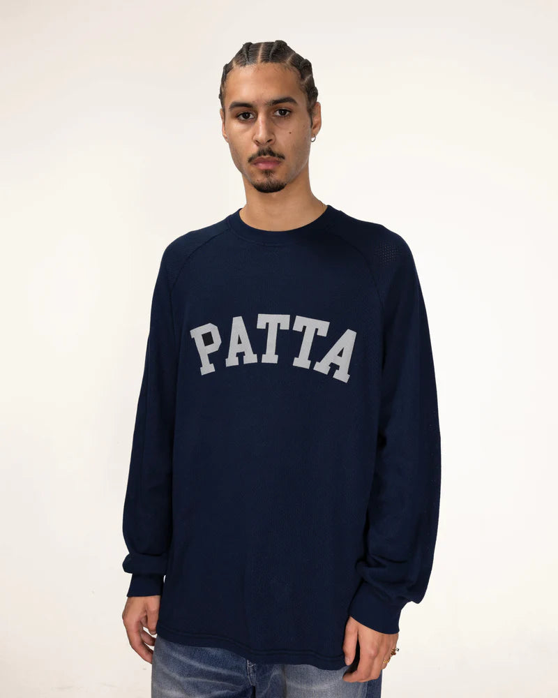 Patta Arc Logo Mesh Longsleeve Jersey Black Iris