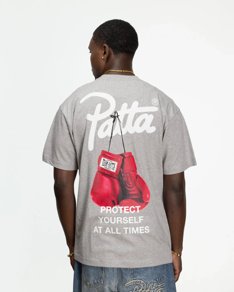 Patta Protect Yourself T-Shirt Melange Grey