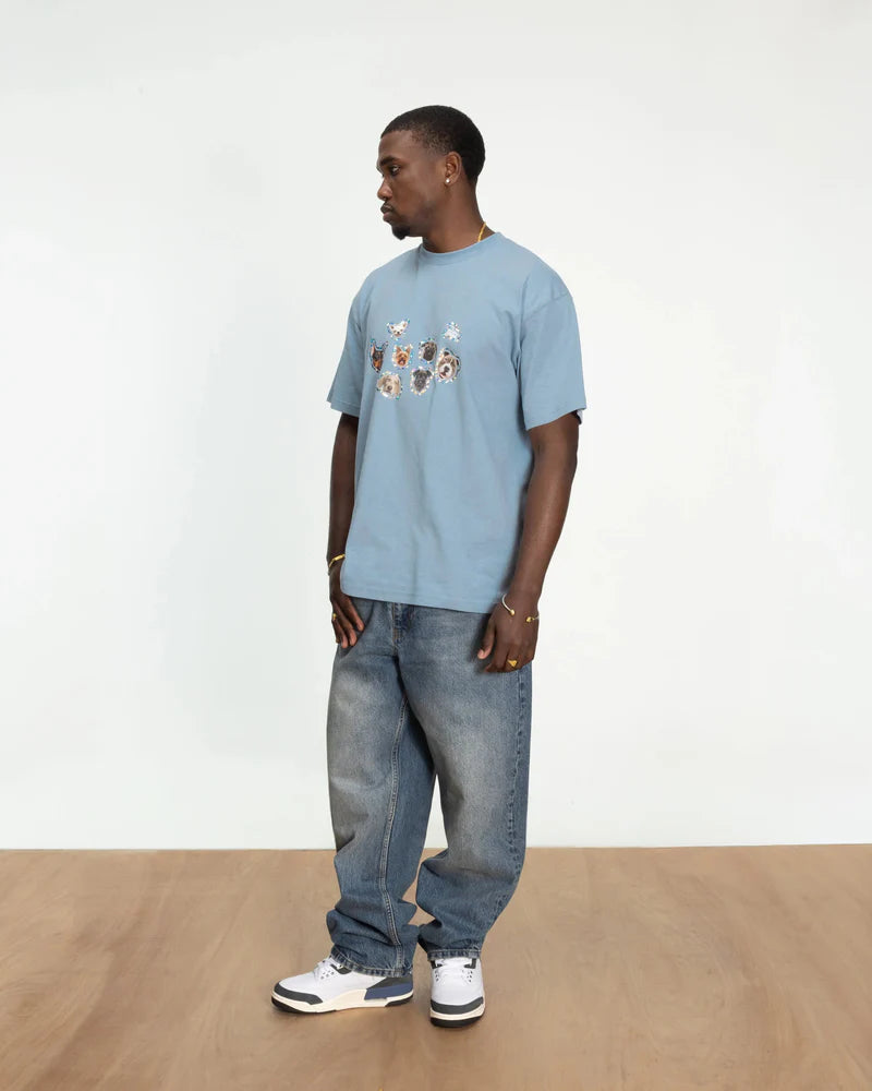 Patta Dogs T-Shirt Dusty Blue