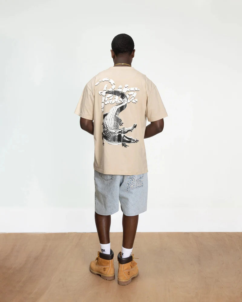 Patta Croco T-Shirt Oatmeal
