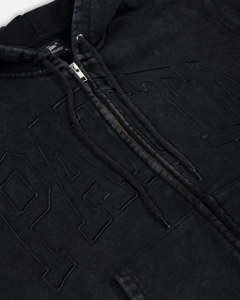 Patta Loopback Logo Zip Hooded Sweater Moonless Night