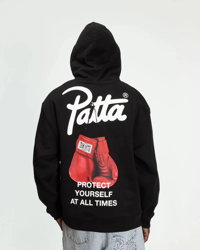 Patta Protect Yourself Hooded Sweater Black