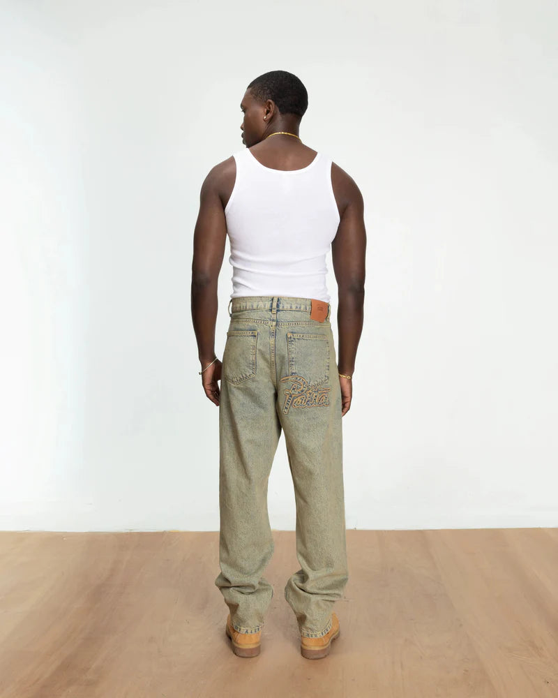 Patta Dirty Whiskers Denim Pants Sandwashed Light Blue Denim