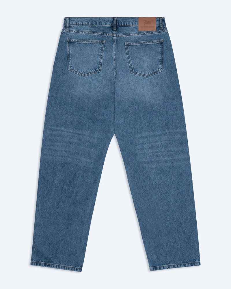 Patta Laserprint Whiskers Denim Pants Light Blue Denim