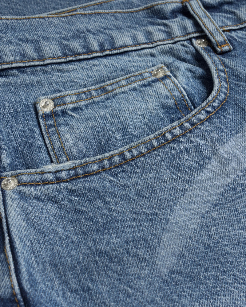 Patta Laserprint Whiskers Denim Pants Light Blue Denim