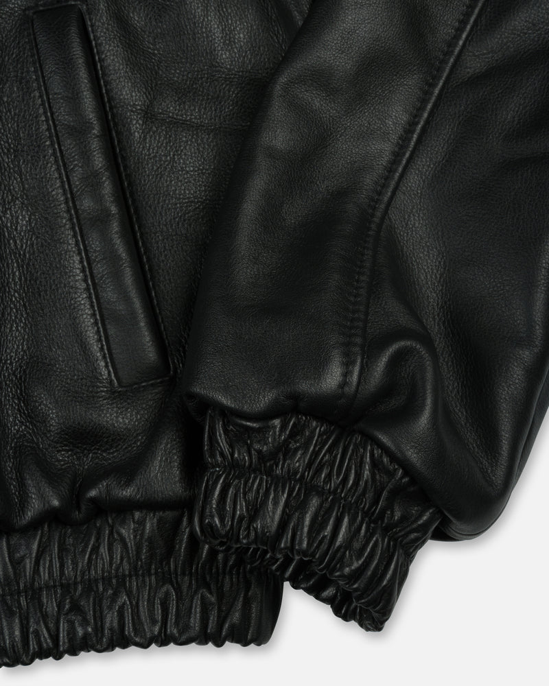 Patta Leather Bomber Jacket Black
