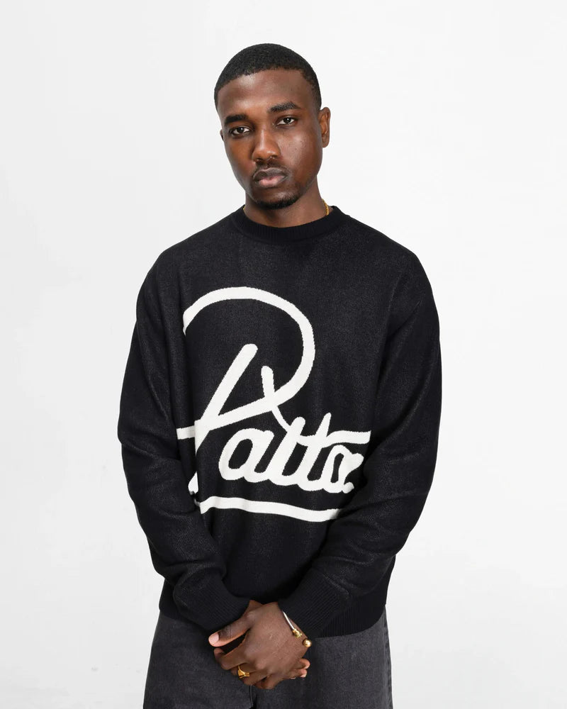 Patta Hearted Jumper Black