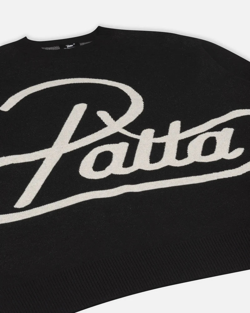 Patta Hearted Jumper Black