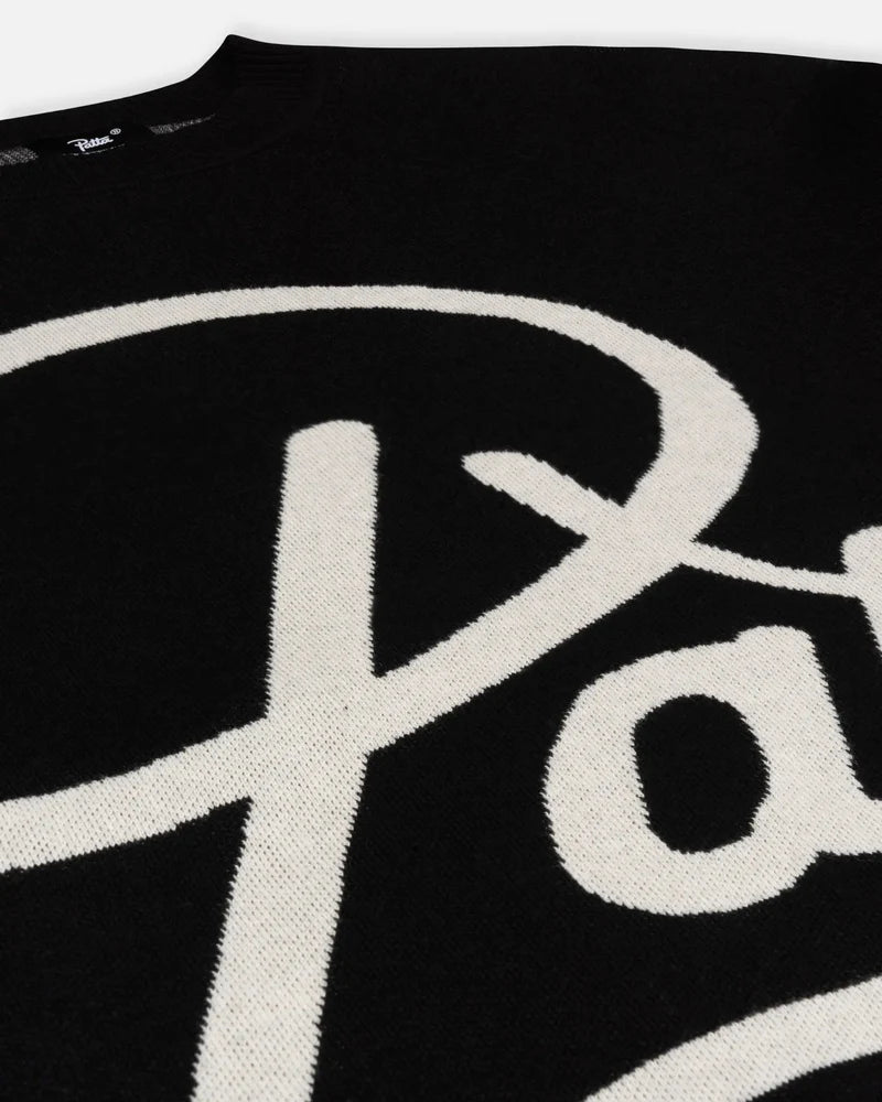 Patta Hearted Jumper Black