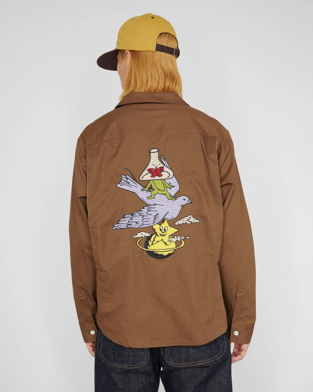 Braindead Poplin Camp Collar Shirt Chocolate