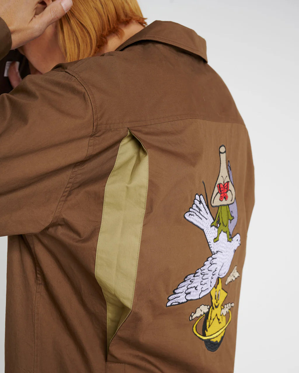 Braindead Poplin Camp Collar Shirt Chocolate
