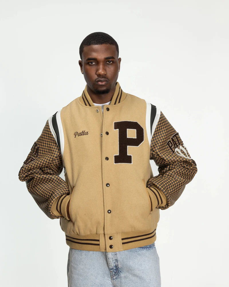 Patta Athletic P Houndstooth Varsity Jacket Starfish