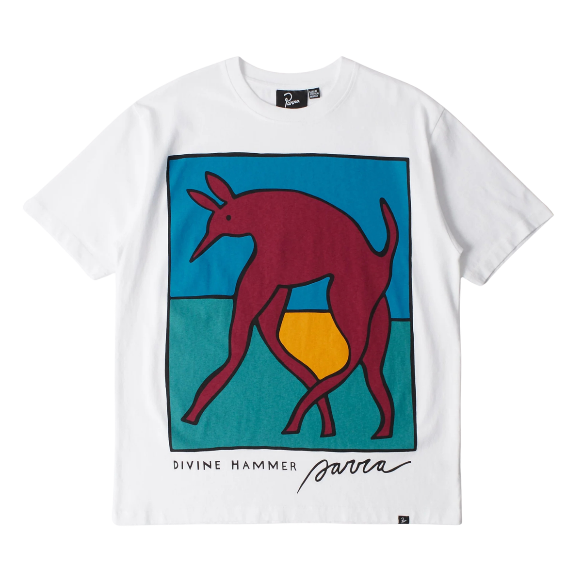 Parra Bear Dog Hammer T-Shirt White 