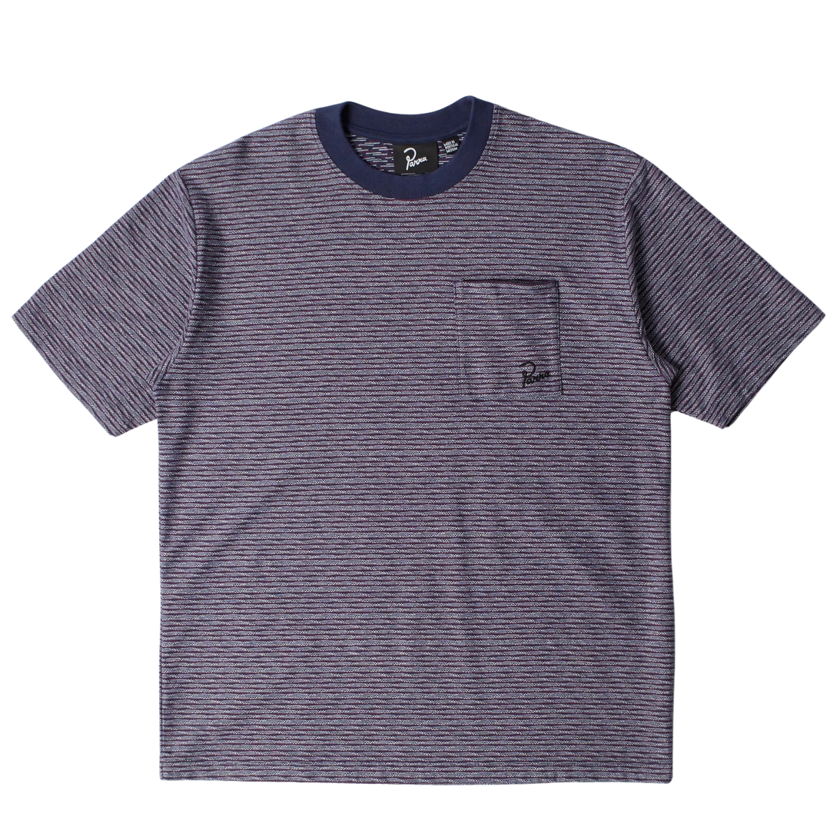 Parra Crooked Stripe T-Shirt Blue