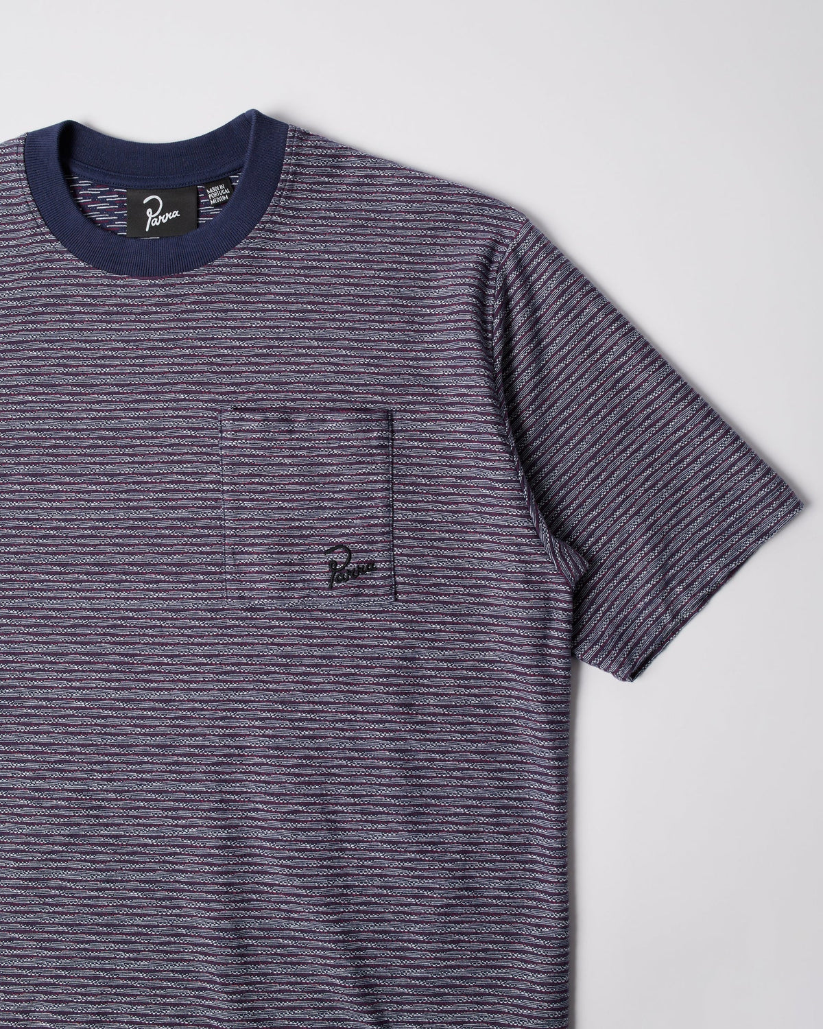 Parra Crooked Stripe T-Shirt Blue