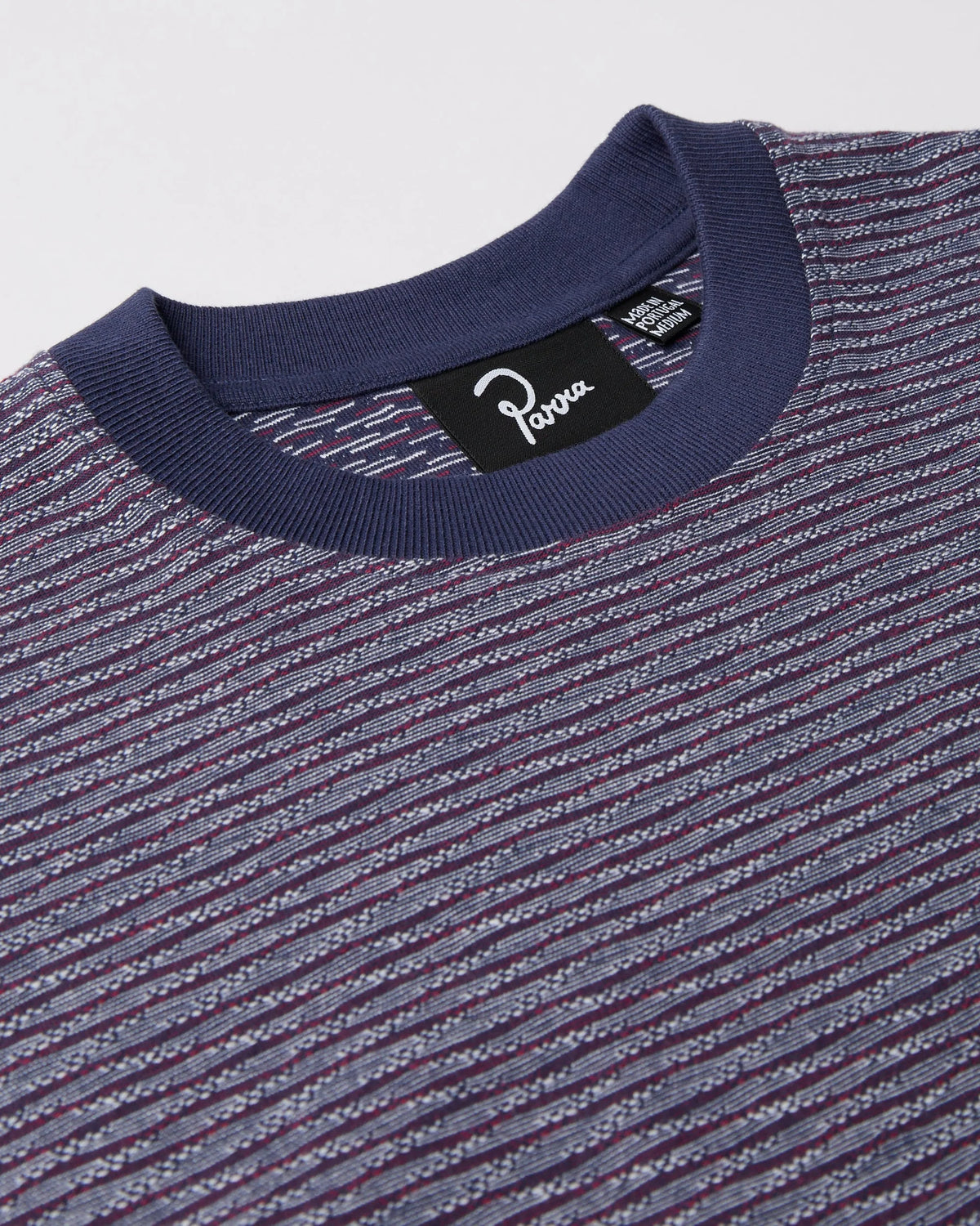 Parra Crooked Stripe T-Shirt Blue