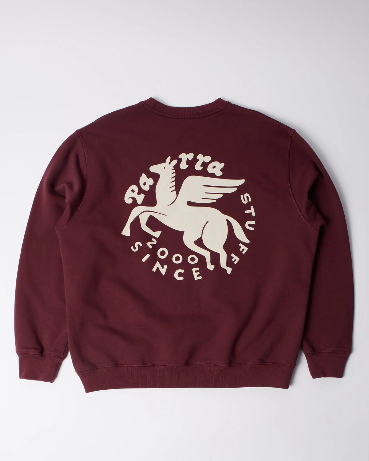 Parra Gasoline Crewneck Sweatshirt Dark Burgundy