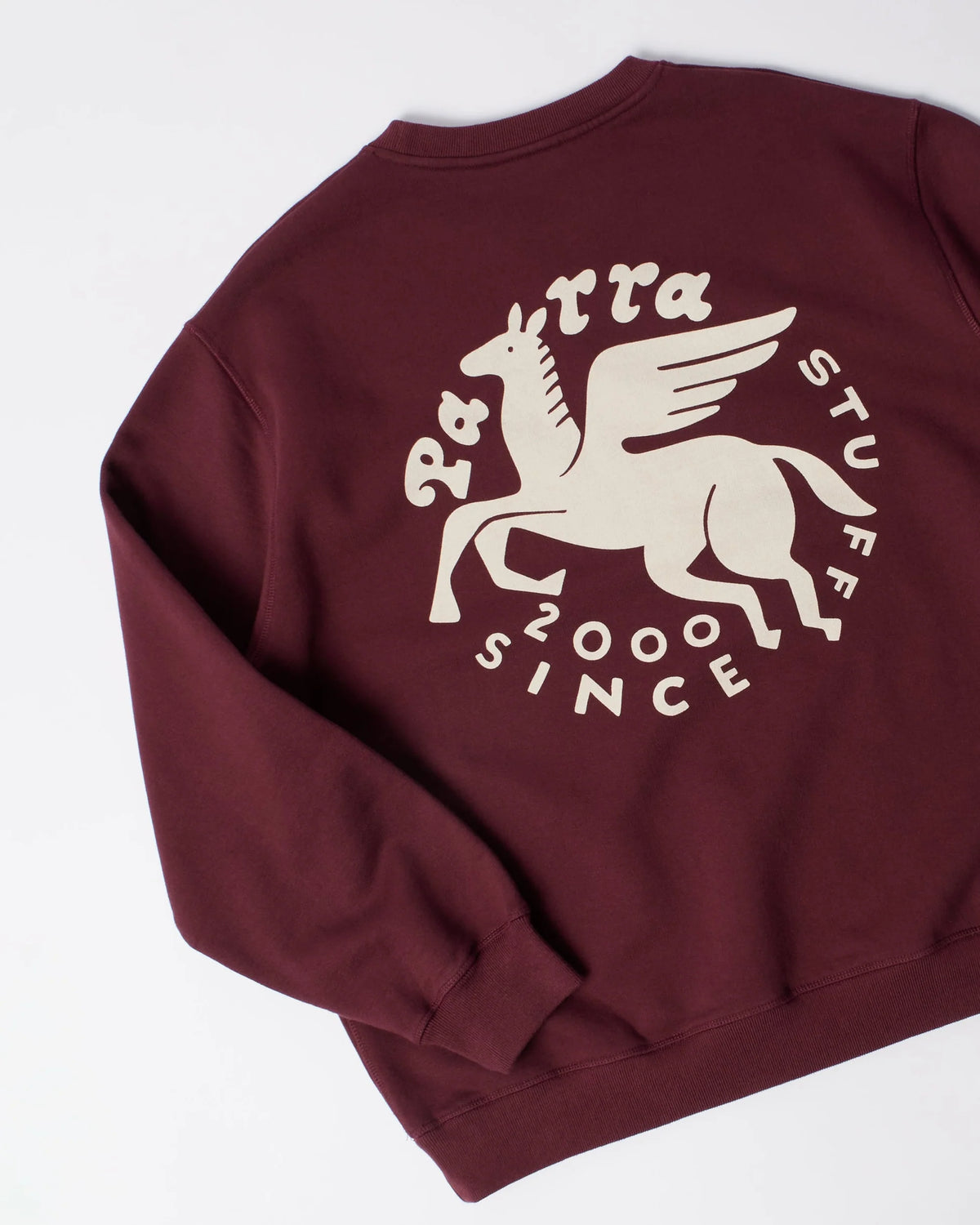 Parra Gasoline Crewneck Sweatshirt Dark Burgundy