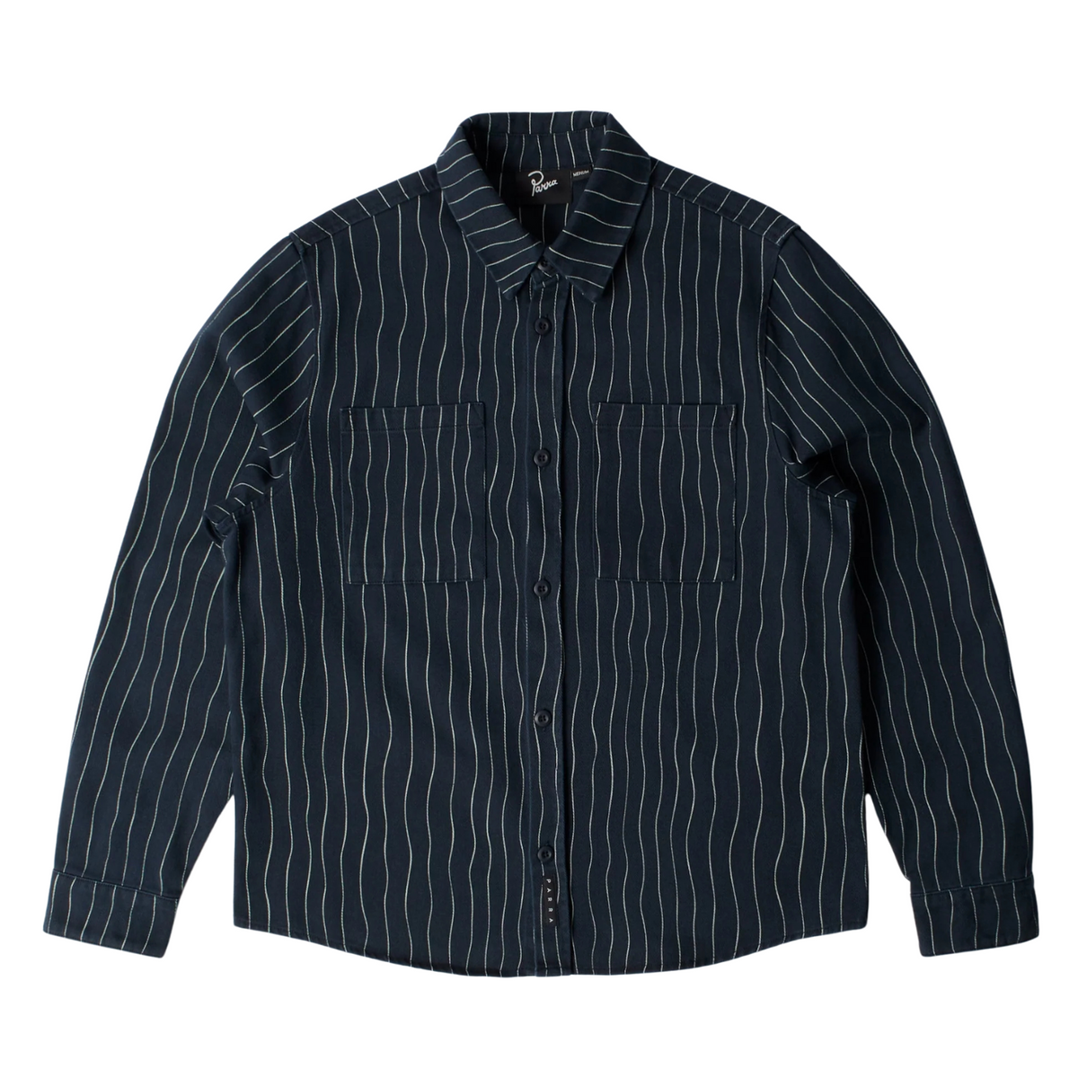 Parra Meandering Lines Shirt Navy Blue