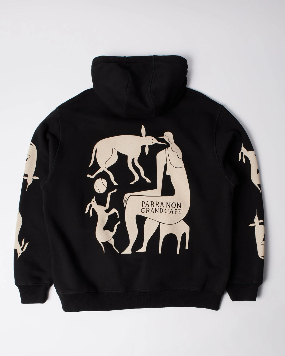 Parra Non Grand Cafe Hooded Sweatshirt Black