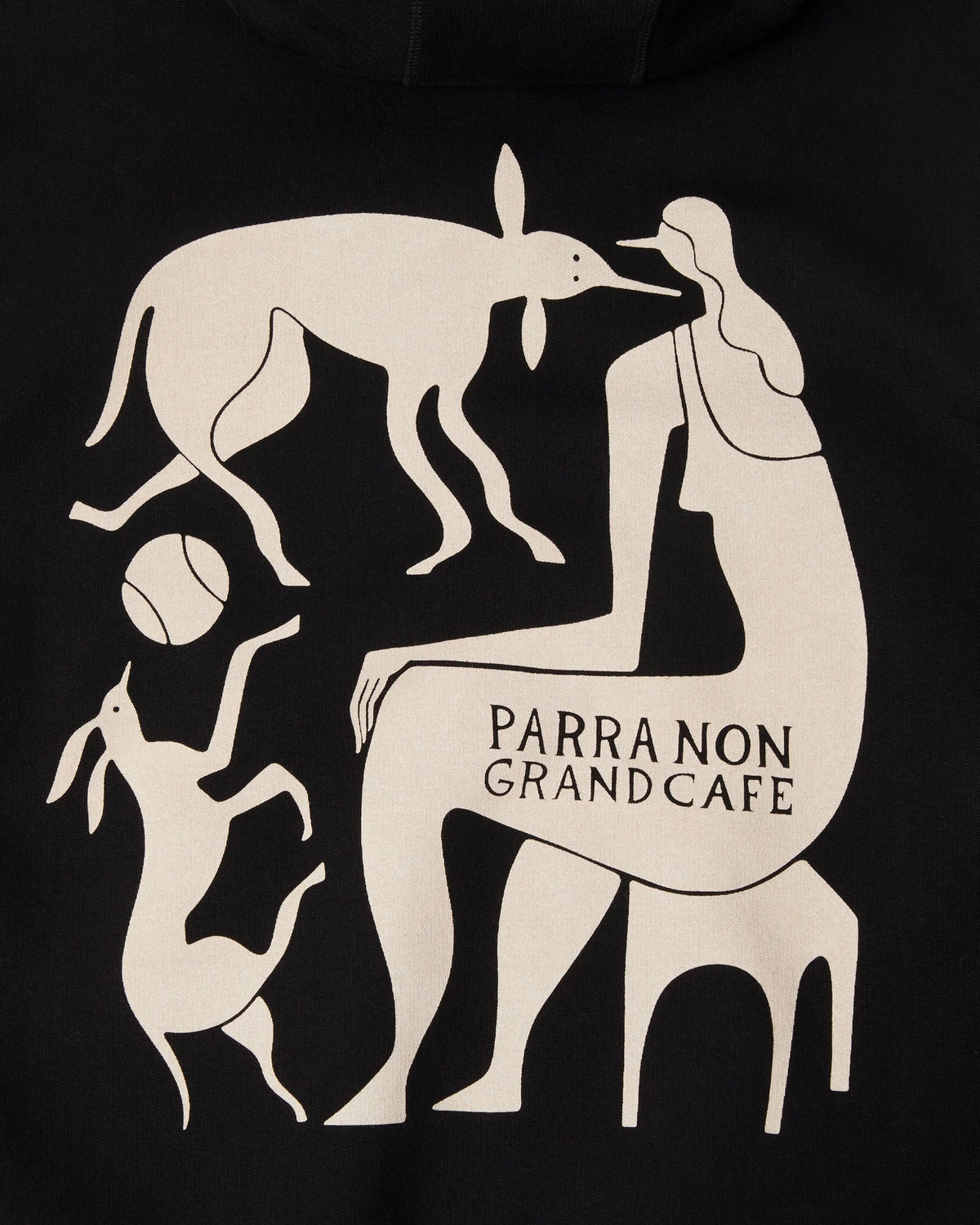 Parra Non Grand Cafe Hooded Sweatshirt Black