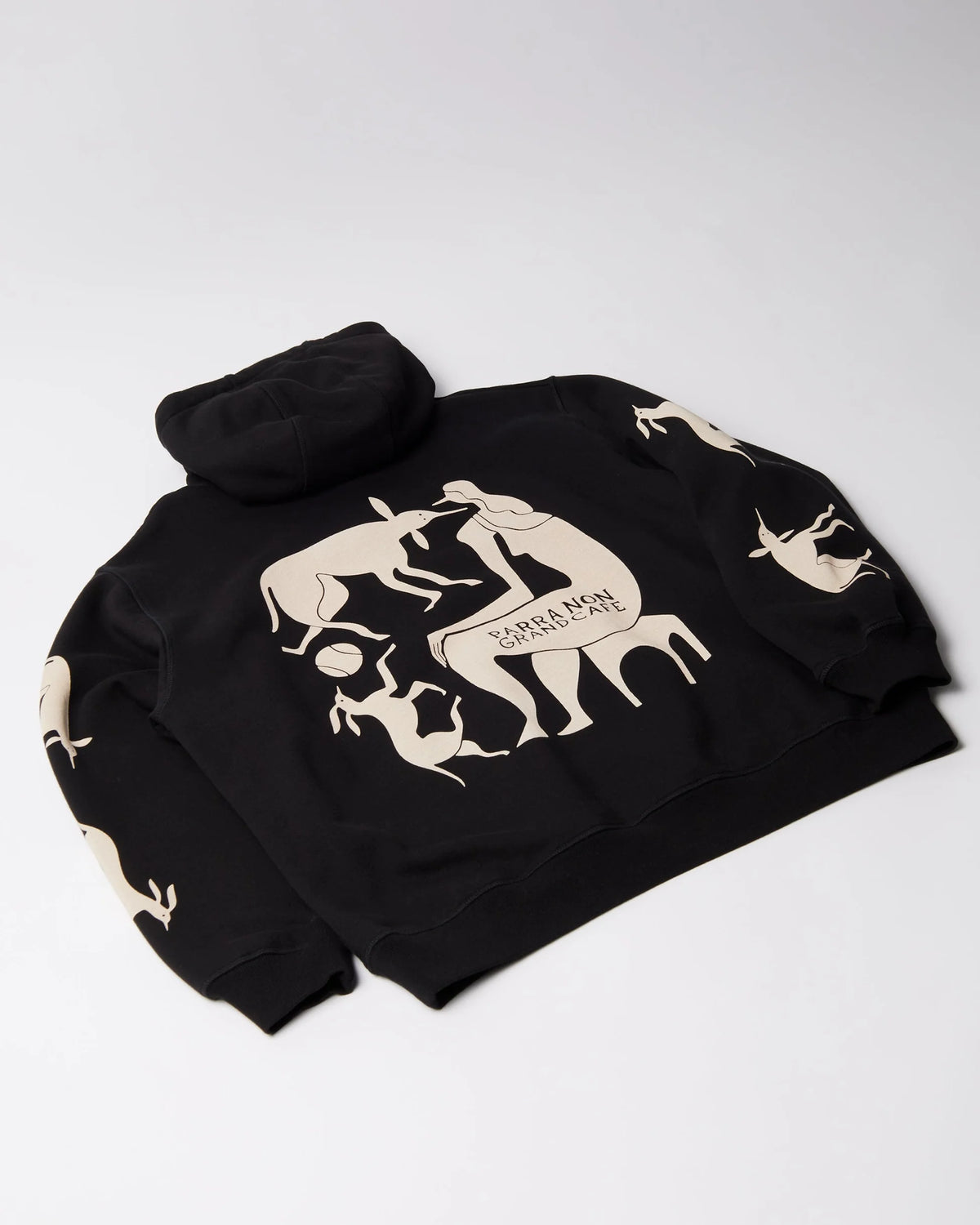 Parra Non Grand Cafe Hooded Sweatshirt Black