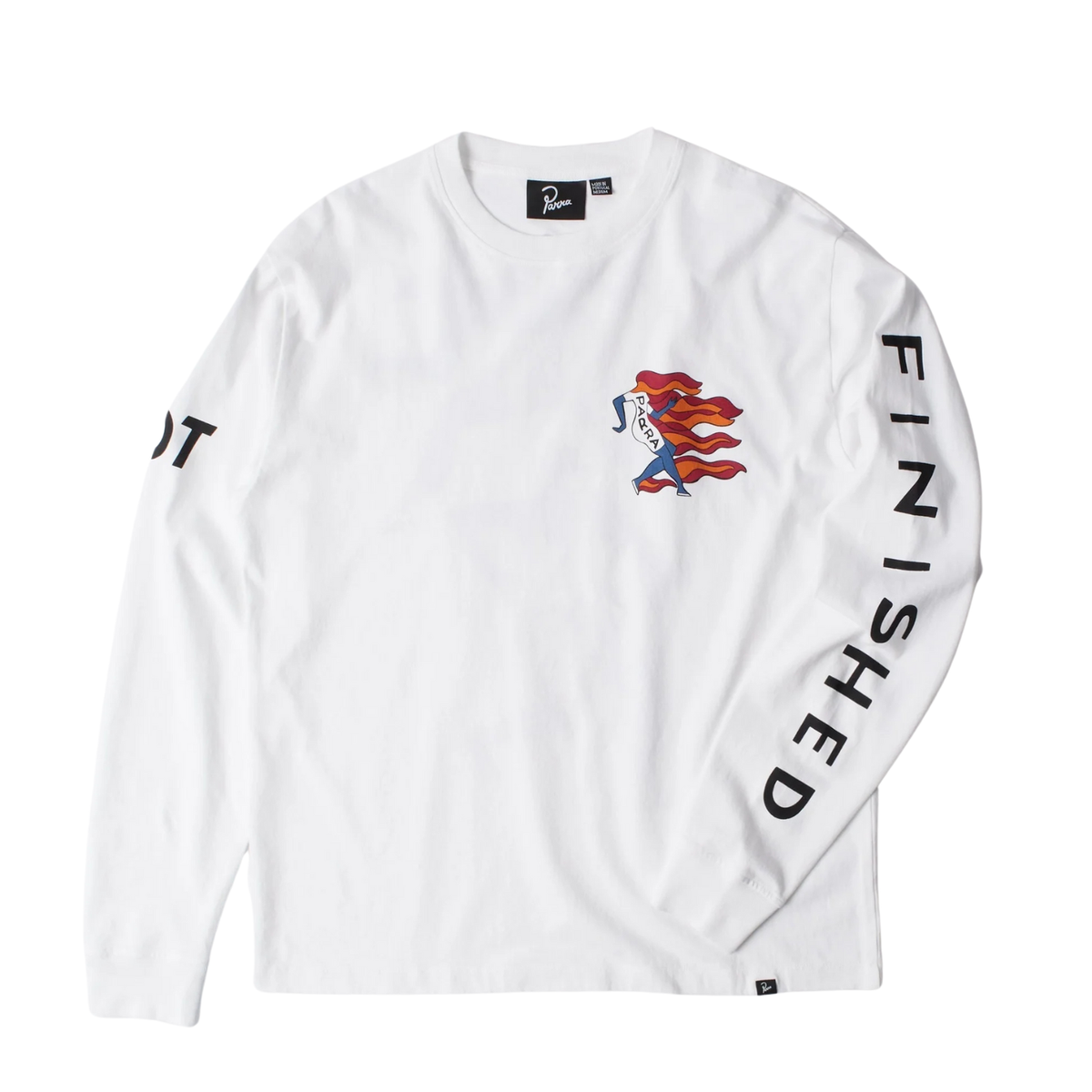 Parra Not Finished Long Sleeve T-Shirt White
