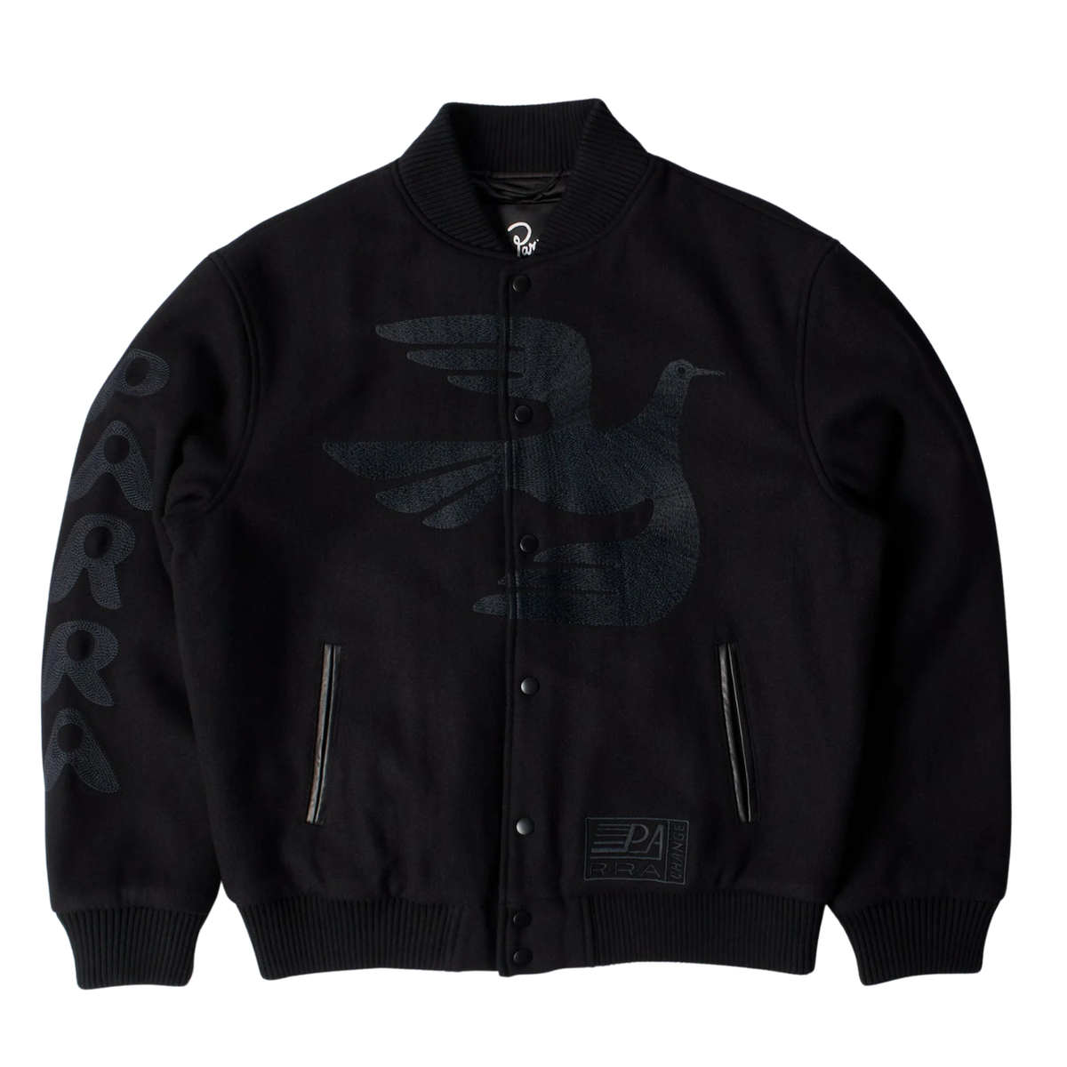 Parra Not Movie Quality Varsity Jacket Black
