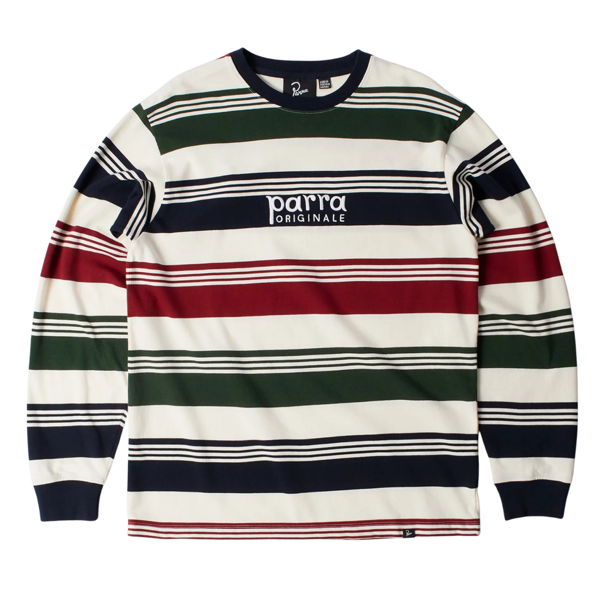 Parra Original Strip Long Sleeve T-Shirt Pine Green