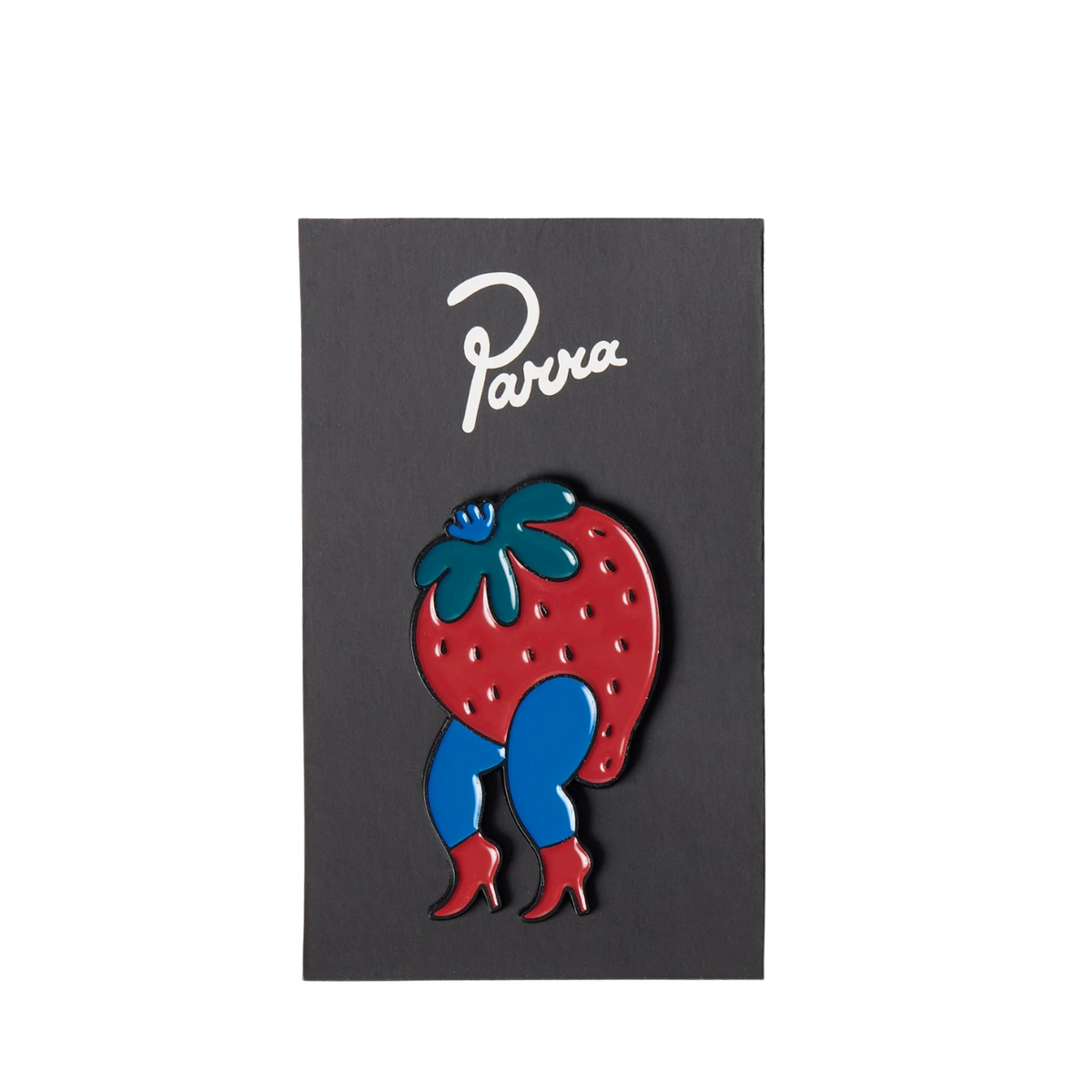 Parra Stupid Strawberry Enamel Pin Red