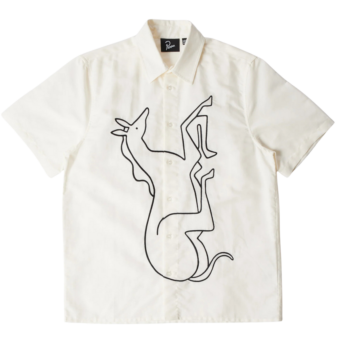 Parra Vertical Horse Short Sleeve Short Off White