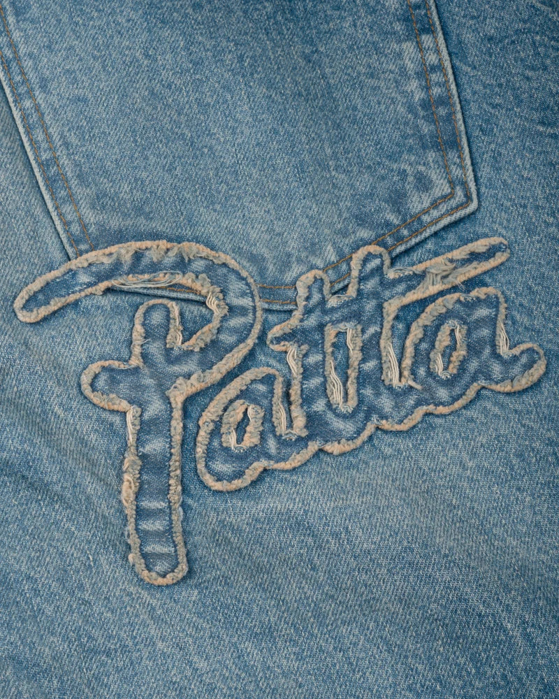 Patta Aqua Whiskers Straight Leg Denim Pants Blue Denim