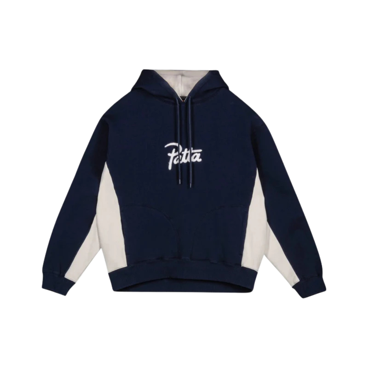 Patta Chenille Logo Hooded Sweatshirt Black Iris