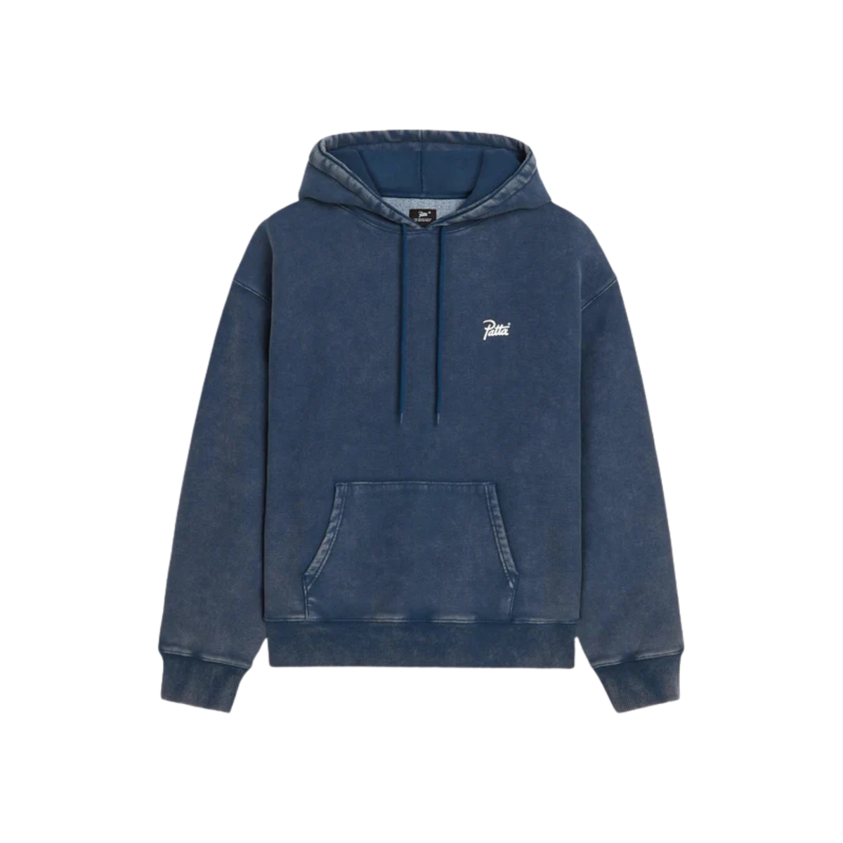 Patta Classic Acid Washed Hooded Sweater Estate Blue