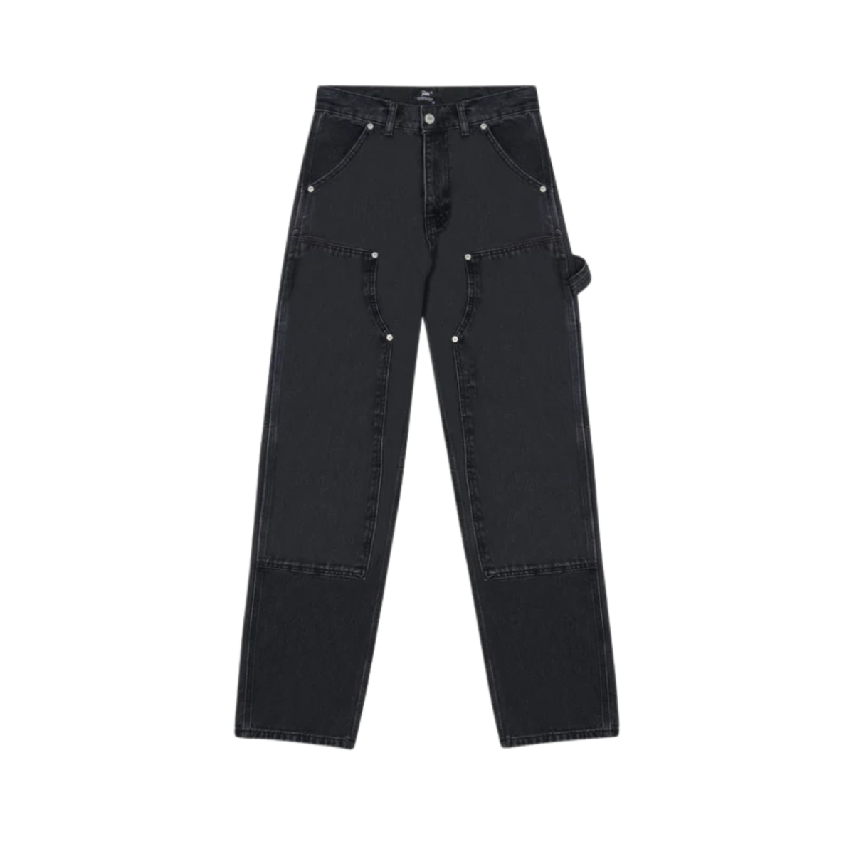 Patta Double Knee Cartoon Denim Pants Black Denim