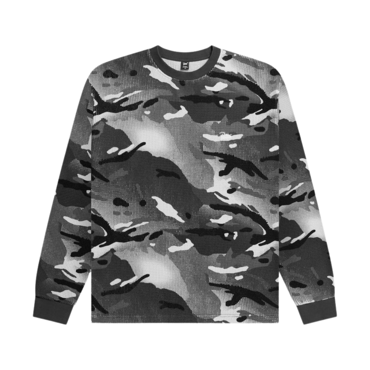Patta Ghost Spray Camo Waffle Long Sleeve Jet Black