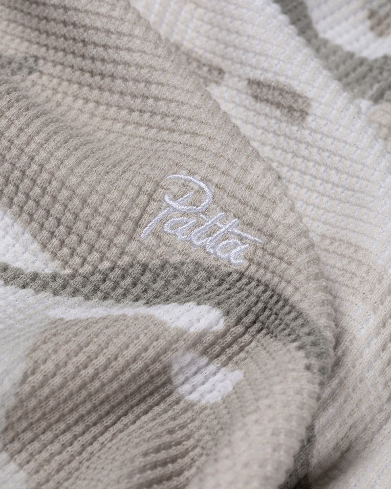Patta Ghost Spray Camo Waffle Long Sleeve Pussywillow Grey