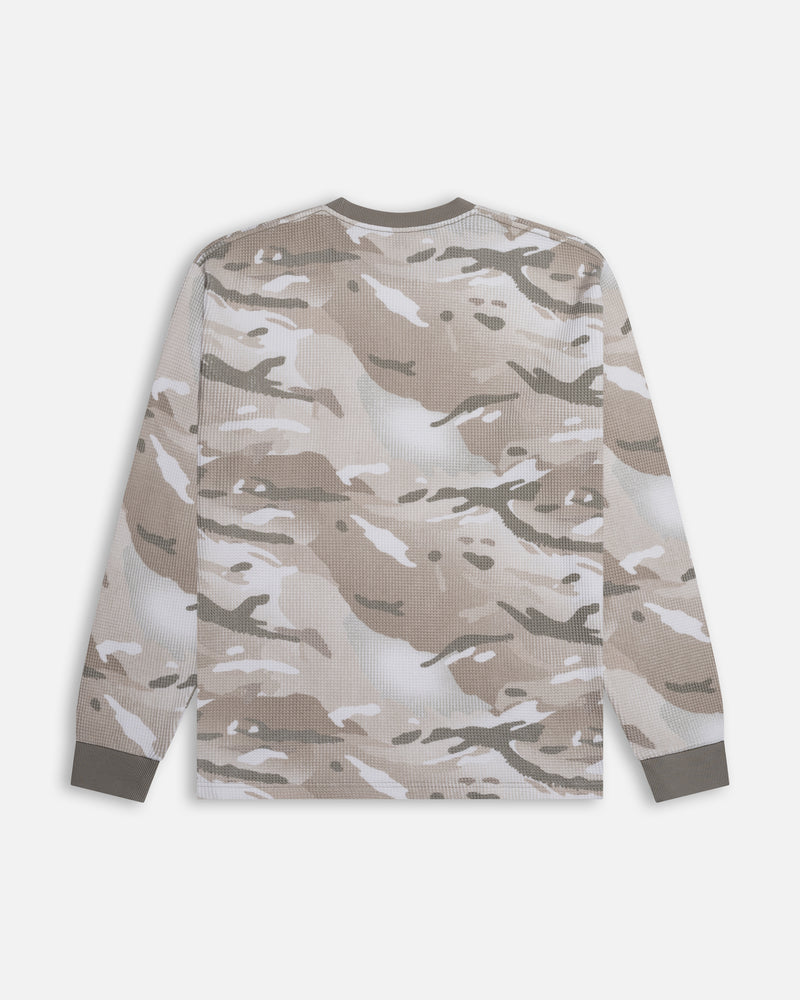 Patta Ghost Spray Camo Waffle Long Sleeve Pussywillow Grey